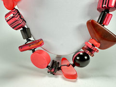 Jackie Brazil "Indiana" Pink Mix Multi-Bead Medium Resin 70cm Necklace ( N0033 )