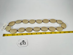 Jackie Brazil "Kathy" Beige Matte Small Riverstones 70cm Necklace ( N3750 )