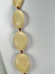 Jackie Brazil "Kathy" Beige Matte Small Riverstones 70cm Necklace ( N3750 )