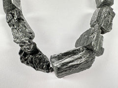 Jackie Brazil "Black Pieces" Charcoal Resin Necklace on Cord 45cm ( N2724 )