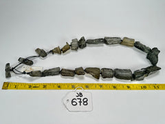 Jackie Brazil "Smoked Crystal" Charcoal Pieces Resin Necklace on Cord 45cm ( N2724 )