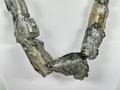 Jackie Brazil "Smoked Crystal" Charcoal Pieces Resin Necklace on Cord 45cm ( N2724 )
