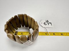 Jackie Brazil "Tulip" Brown Matte Elasticated Bracelet ( B0026 )