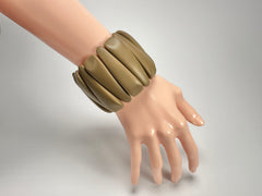 Jackie Brazil "Tulip" Brown Matte Elasticated Bracelet ( B0026 )