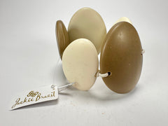 Jackie Brazil "Riverstones" Boheme Large Flat Stones On Elastic Bracelet ( B3716 )