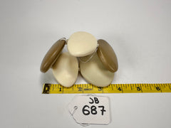 Jackie Brazil "Riverstones" Boheme Large Flat Stones On Elastic Bracelet ( B3716 )