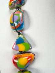 Jackie Brazil "Indiana" Kandinsky Multi-Bead Medium Resin 70cm Necklace ( N0033 )
