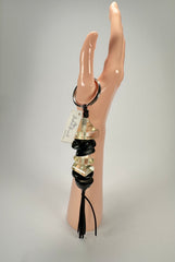 Jackie Brazil "Black & Crystal" Mix Beads Resin Keyring ( K0179 )