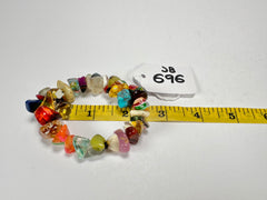 Jackie Brazil "Orient Express" 1 Strand Small Mix Colours Beads on Elastic Resin Bracelet ( B3547 )