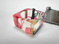 Jackie Brazil "Past Present Urca" Cascade Square Resin Ring ( R3256 ) Size UK P/ US 7.5