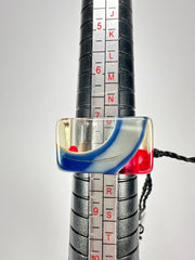 Jackie Brazil "Past Present Urca" Cascade Square Resin Ring ( R3256 ) Size UK P/ US 7.5