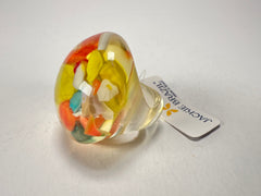 Jackie Brazil "Cascade" Large Round Domed Resin Ring ( R2929 ) Size UK Q / US 8