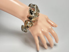 Jackie Brazil "Diamonds" Seaweed Flintstone Bone Bracelet ( B0211 )