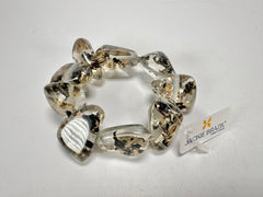 Jackie Brazil "Diamonds" Seaweed Flintstone Bone Bracelet ( B0211 )
