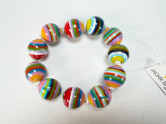Jackie Brazil "Lola" Liquorice All Sorts Medium Spheres Bracelet ( B2695 )