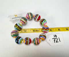 Jackie Brazil "Lola" Liquorice All Sorts Medium Spheres Bracelet ( B2695 )