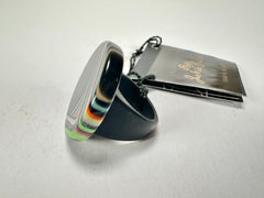 Jackie Brazil "Coast" Swirls Black Circle Resin Ring ( R3198 ) Size UK Q / USA 8