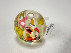 Jackie Brazil "Cascade" Large Round Domed Resin Ring ( R2929 ) Size UK P / US 7.5