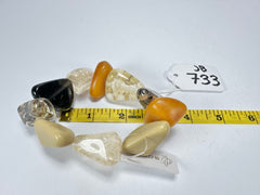 Jackie Brazil "Diamonds" Seasons Mix Flintstone Bone Bracelet ( B0211 )