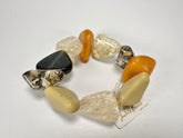 Jackie Brazil "Diamonds" Seasons Mix Flintstone Bone Bracelet ( B0211 )