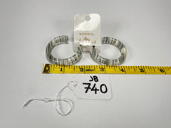 Jackie Brazil "Hoops" Liquorice Spring Cream Mix Resin Earrings ( E2215 )