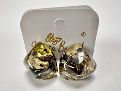 Jackie Brazil "Camille" Seaweed Abstract Resin Earrings ( E1053 )