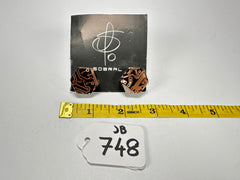 Jackie Brazil "Ming" Flash Digital Hexagon Resin Earrings ( E3214 )