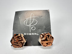 Jackie Brazil "Ming" Flash Digital Hexagon Resin Earrings ( E3214 )