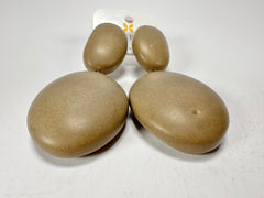 Jackie Brazil "Brown Matte" Medium Riverstone Double Pendant Resin Earrings ( E3900 )