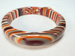 Jackie Brazil "Thin Cat Eye" Liquorice Allsorts with Cat Eye Orange Mix 1.3cm Resin Bangle ( B1151 )