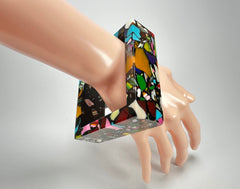 Jackie Brazil "Art Deco" Solid Square 3.1cm Bangle ( B3086 )