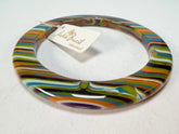 Jackie Brazil "Olympic Circles" Liquorice Allsorts Winter Colour 0.5cm Resin Bangle ( B2336 )