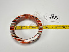 Jackie Brazil "Cat Eye" Liquorice Allsorts with Cat Eye Orange Mix 1.3cm Resin Bangle ( B1034 )