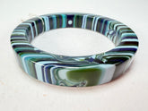 Jackie Brazil "Cat Eye" Liquorice Allsorts with Cat Eye Blue Mix 1.3cm Resin Bangle ( B1034 )