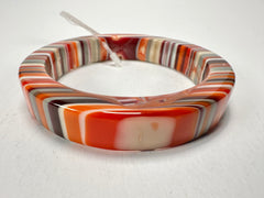 Jackie Brazil "Cat Eye" Liquorice Allsorts with Cat Eye Orange Mix 1.3cm Resin Bangle ( B1034 )