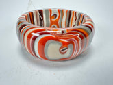 Jackie Brazil "All Sorts "Liquorice w/Cat Eye Orange Mix 3.4cm Bangle ( B2444 )