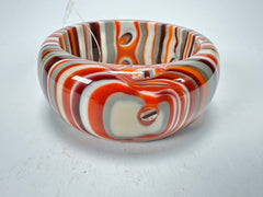 Jackie Brazil "All Sorts "Liquorice w/Cat Eye Orange Mix 3.4cm Bangle ( B2444 )