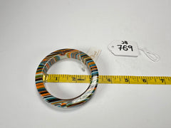 Jackie Brazil "Cat Eye" Liquorice Allsorts with Cat Eye Winter Colour 1.3cm Resin Bangle ( B1034 )