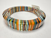 Jackie Brazil "Cat Eye" Liquorice Allsorts with Cat Eye Winter Colour 1.3cm Resin Bangle ( B1034 )