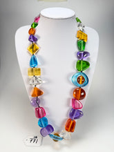 Jackie Brazil "Indiana" Transparent Carnaval Mix Multi-Bead Medium Resin 70cm Necklace ( N0033 )