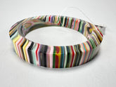 Jackie Brazil "Cat Eye" Liquorice Allsorts with Cat Eye Mix Colours 1.3cm Resin Bangle ( B1034 )
