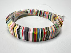Jackie Brazil "Cat Eye" Liquorice Allsorts with Cat Eye Mix Colours 1.3cm Resin Bangle ( B1034 )