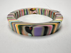 Jackie Brazil "Cat Eye" Liquorice Allsorts with Cat Eye Mix Colours 1.3cm Resin Bangle ( B1034 )