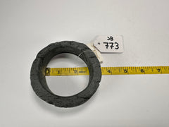 Jackie Brazil "Dark Black" Charcoal Donut Solid Round Medium Bangle ( B2876 )