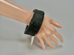 Jackie Brazil "Dark Black" Charcoal Donut Solid Round Medium Bangle ( B2876 )