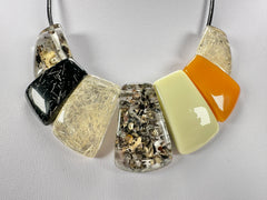 Jackie Brazil "Bella" Seasons Mix 7 Piece on Leather Cord Choker Necklace ( N0035 )