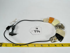 Jackie Brazil "Bella" Seasons Mix 7 Piece on Leather Cord Choker Necklace ( N0035 )