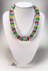 Jackie Brazil "Bela" Transparent Paris Mix Resin Mini Wheels 50cm Necklace ( N0041 )