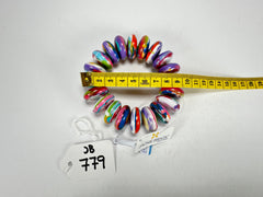 Jackie Brazil "Ana" Kandinsky Elasticated Wheels Resin Bracelet ( B0910 )
