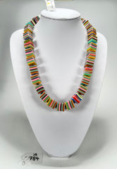 Jackie Brazil "POP" Liquorice Mix Colours Small Cubes 65cm Necklace ( N0046 )